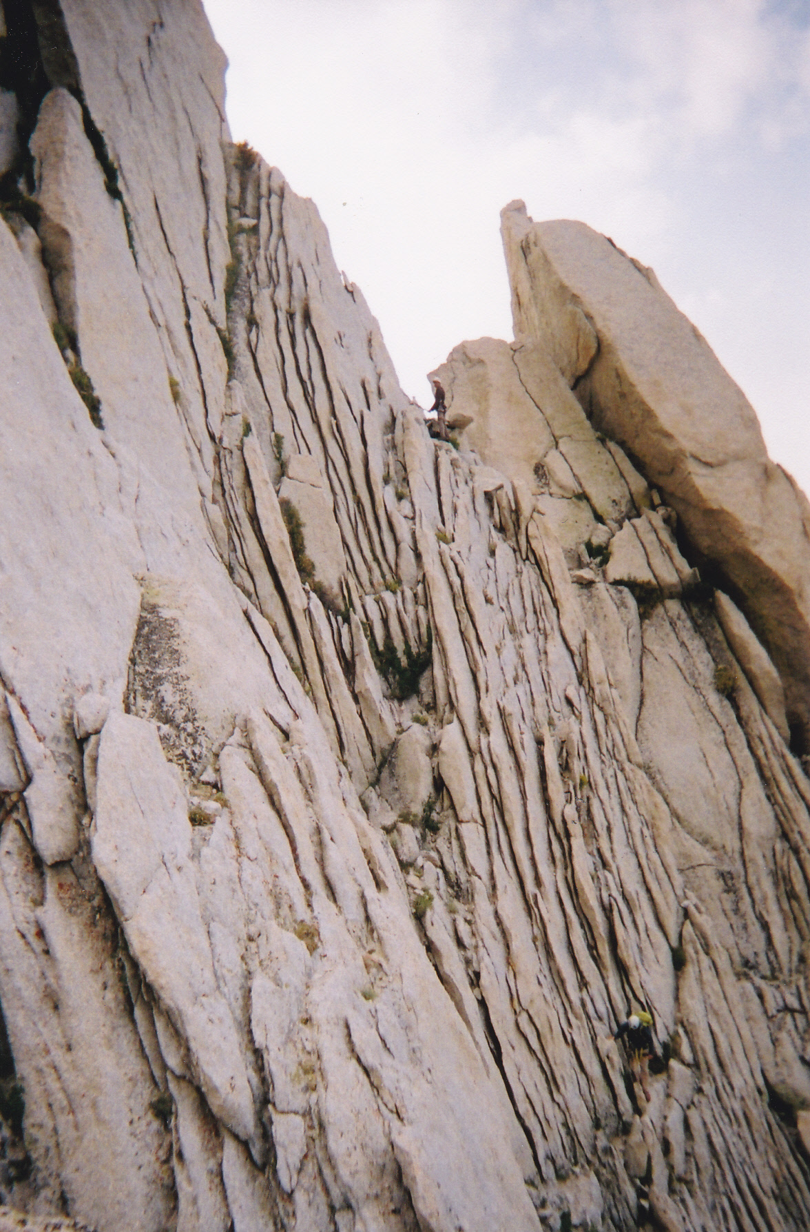 sweet downclimb behind the pillars