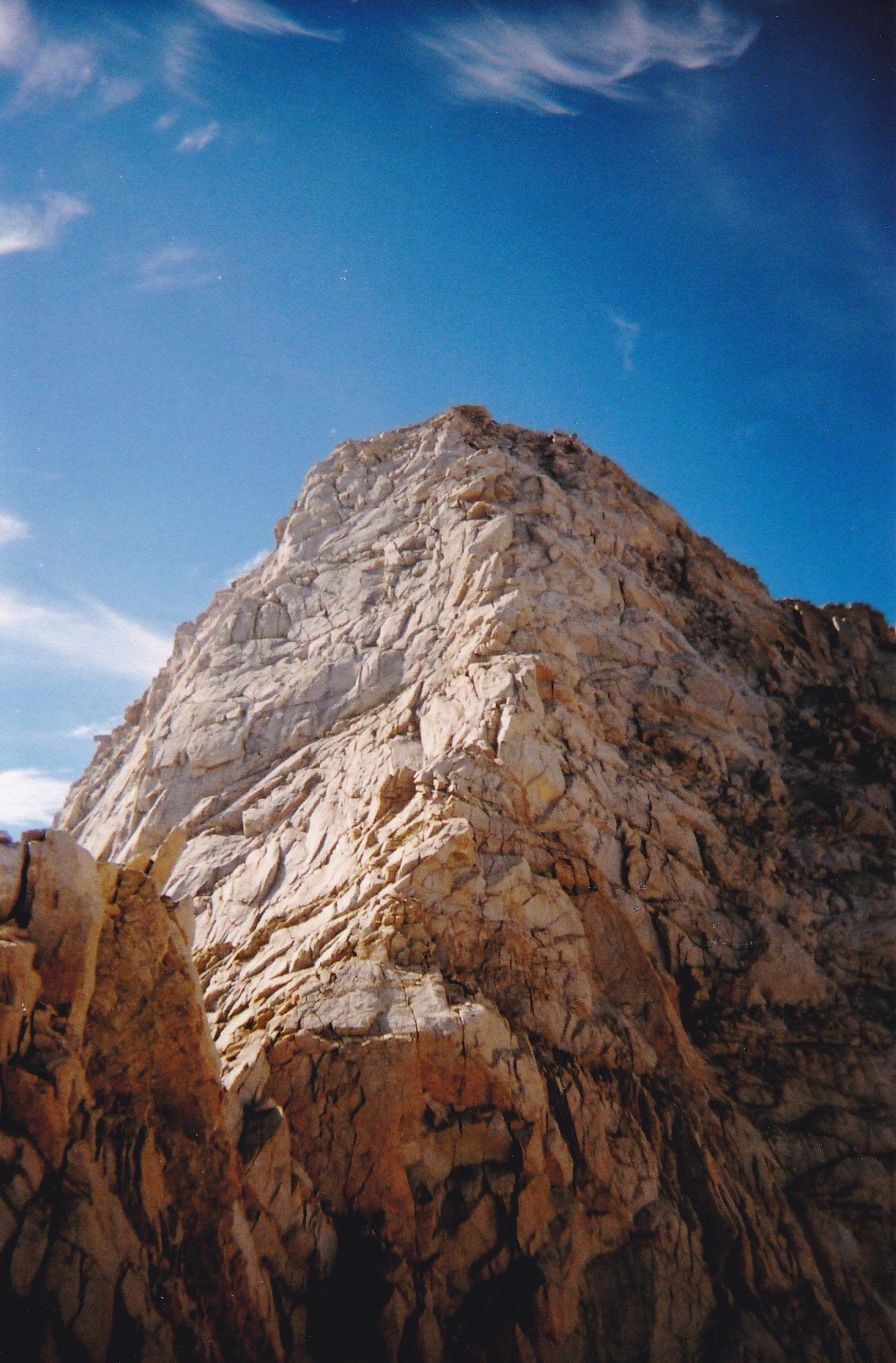 we climbed on the left side of the summit headwall