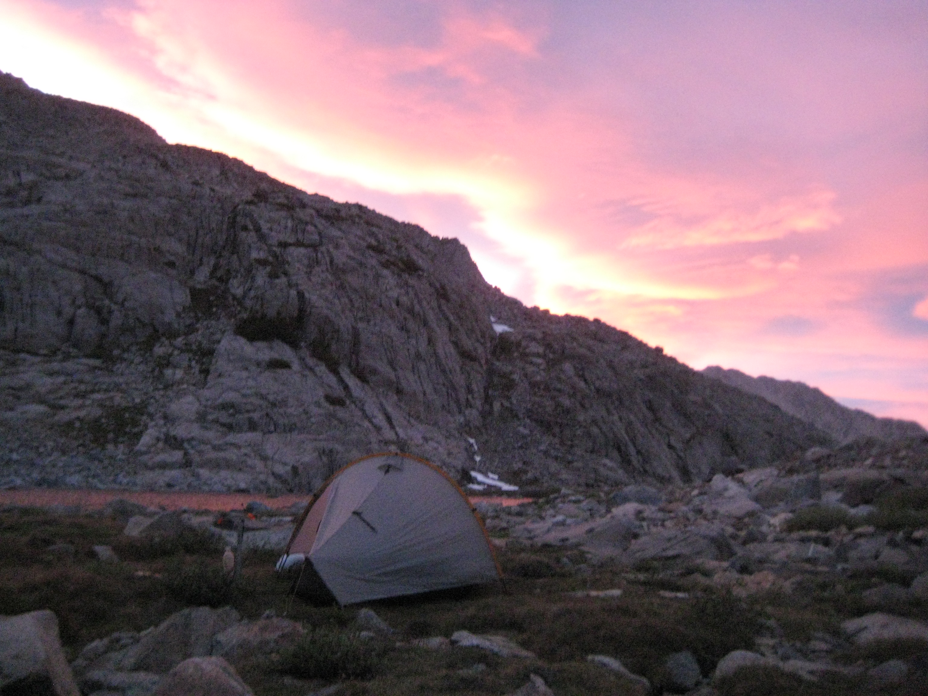 sunset at camp