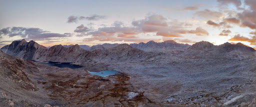 sunrise from Mt Goddard [photo by John]