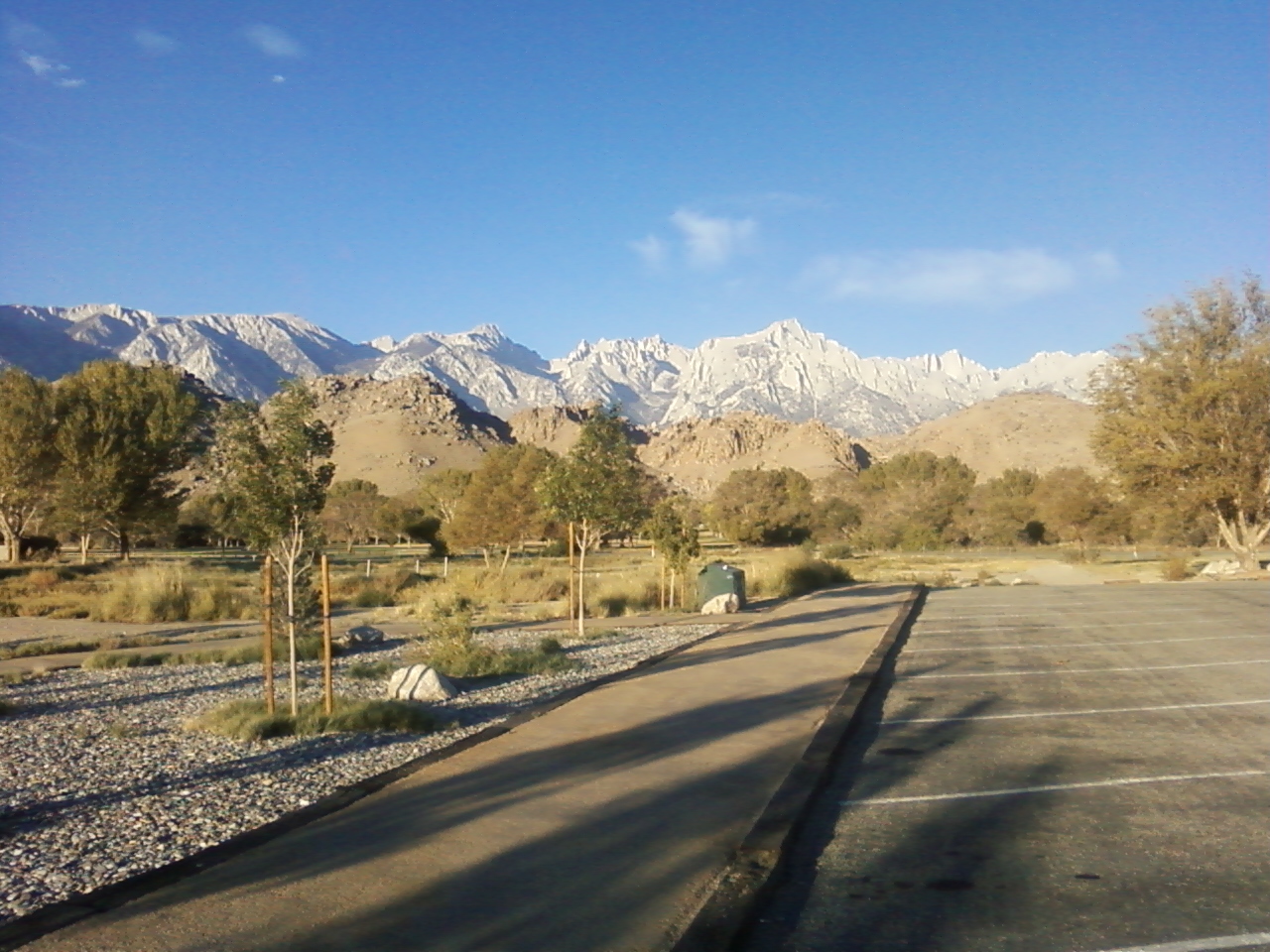 view from the Eastern Sierra Interagency Visitor Center