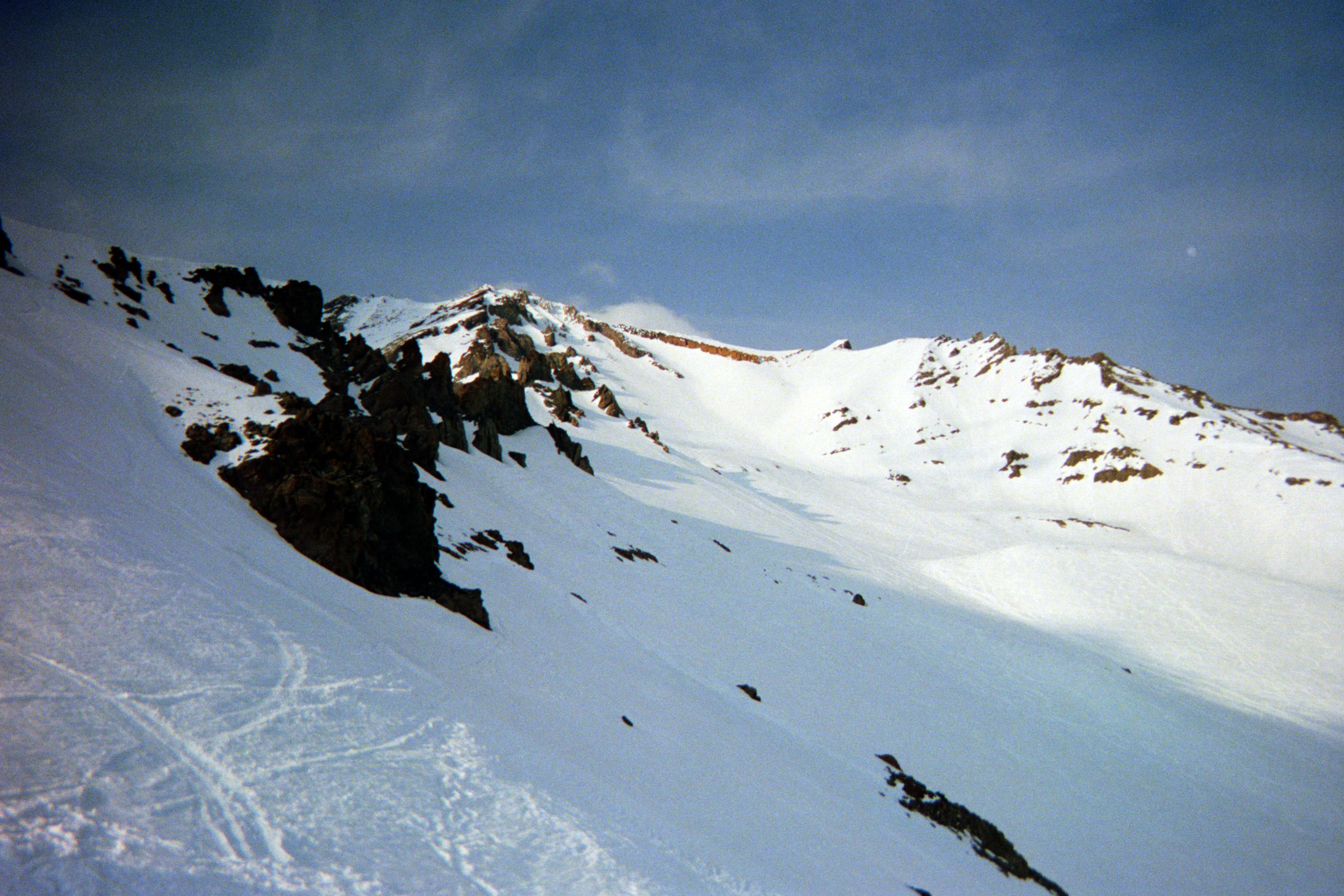 gazing up the ridge from camp