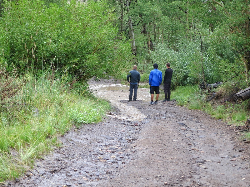 Craig, Eric, and I contemplate a successful trip [photo by John]