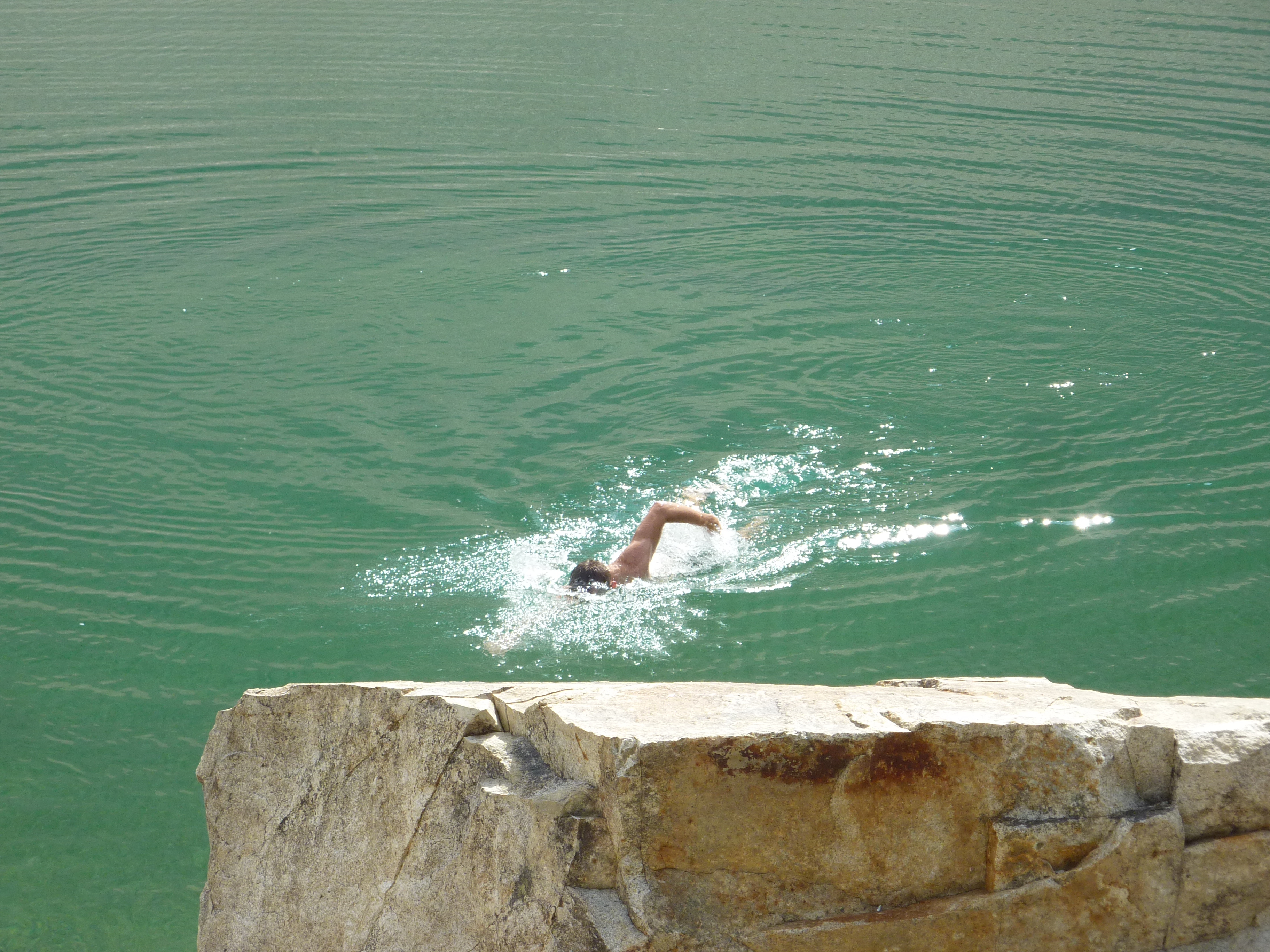 swimming at Red Lake [photo by Patrick]