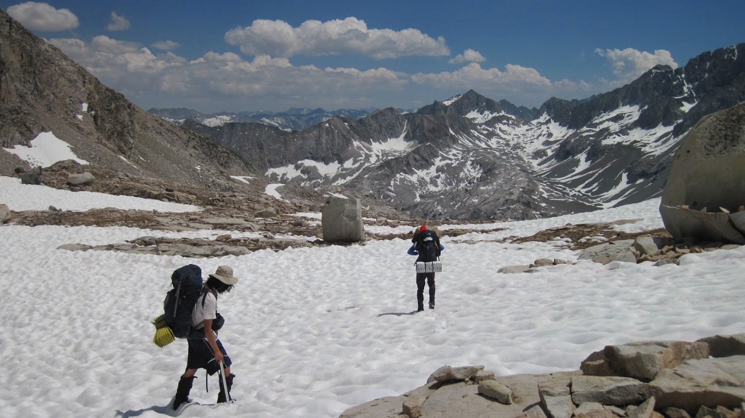 on the long hike in, or out