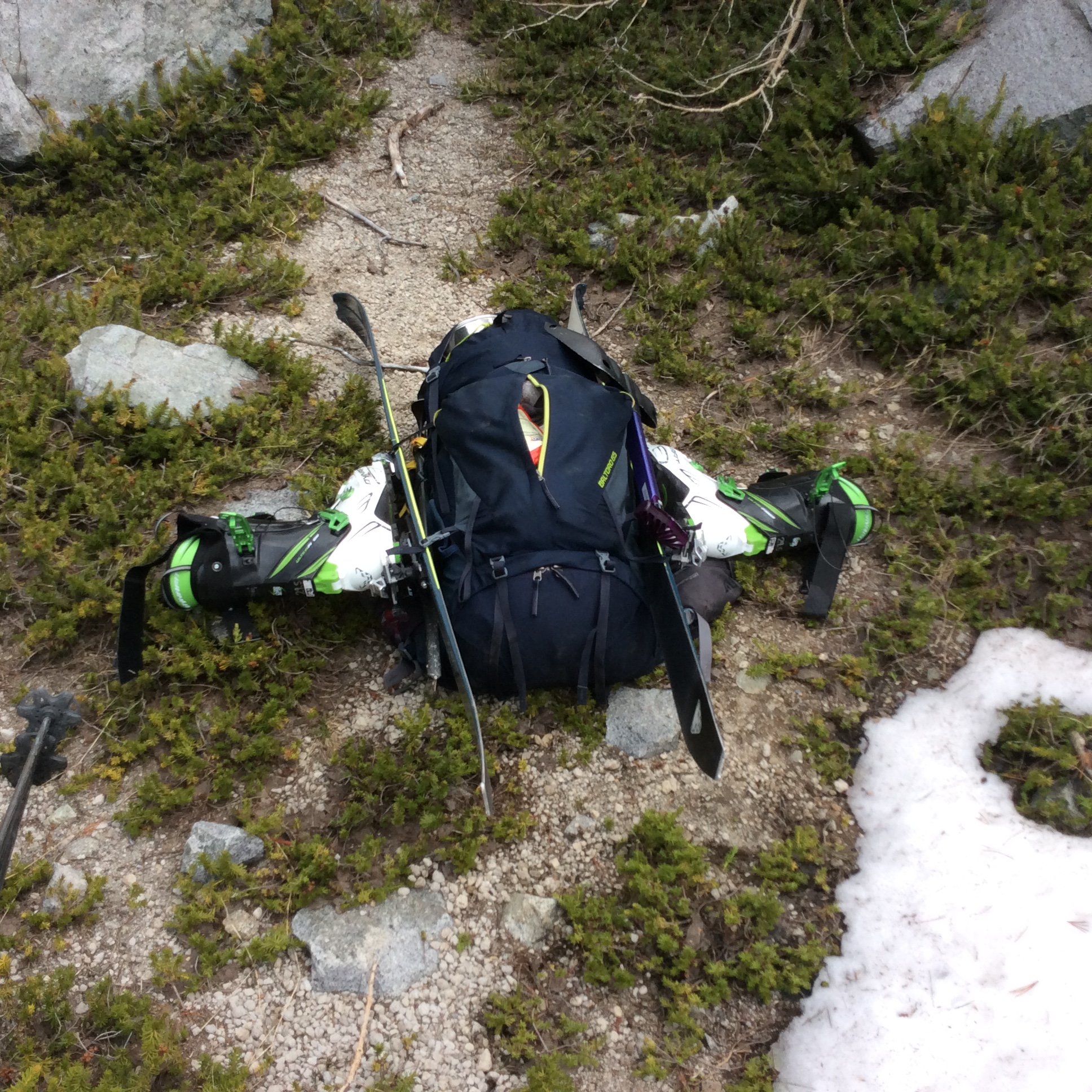 my ski tour rig, rented from Mammoth Mountaineering Supply